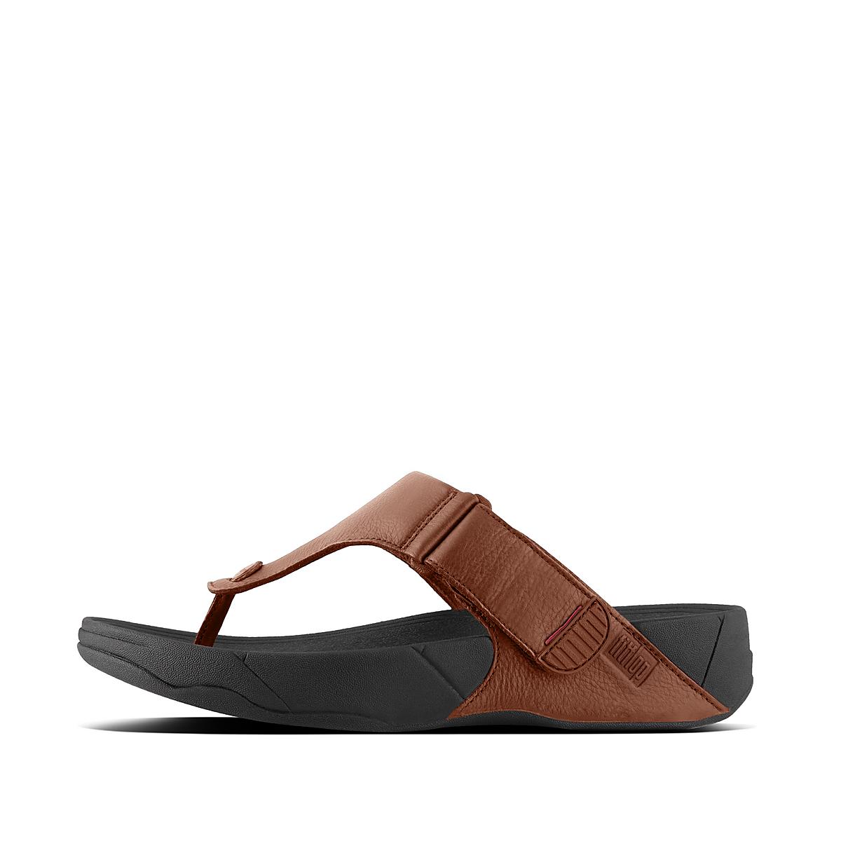 Fitflop Trakk II Leather - Sandalen Herren - DunkelBraun (QVW803491)